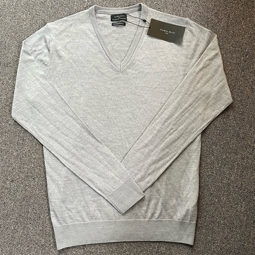 Zara Mens V-Neck Sweater